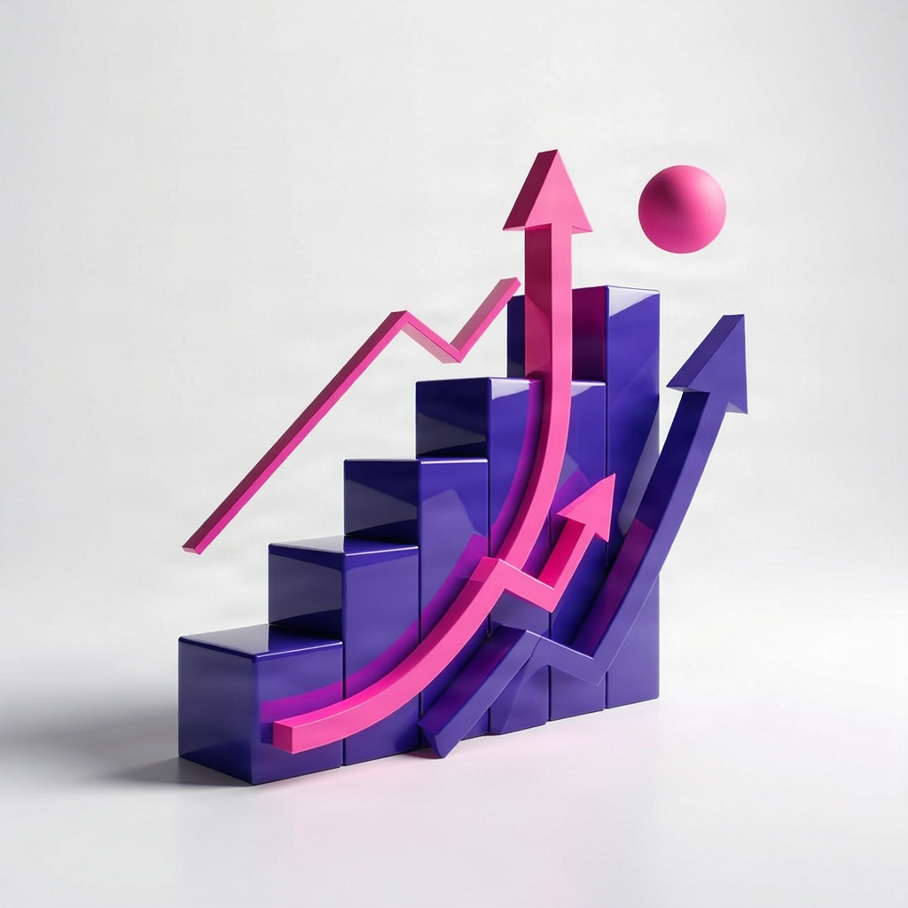 Business Growth 3D Illustration